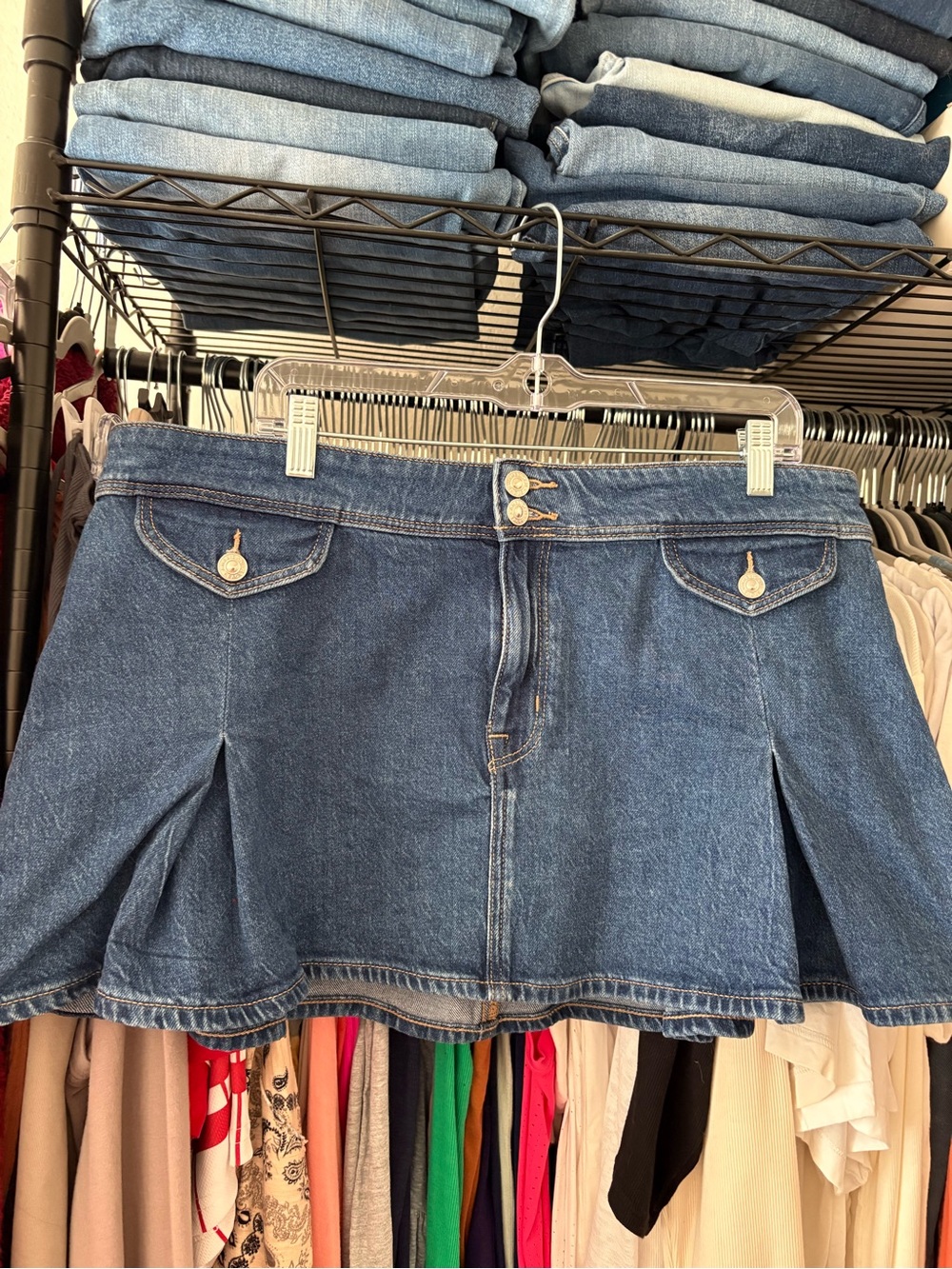 American Eagle Outfitters Dark Blue Denim Mini Skirt